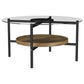 Delfin 3-piece Round Coffee and End Table Set Brown