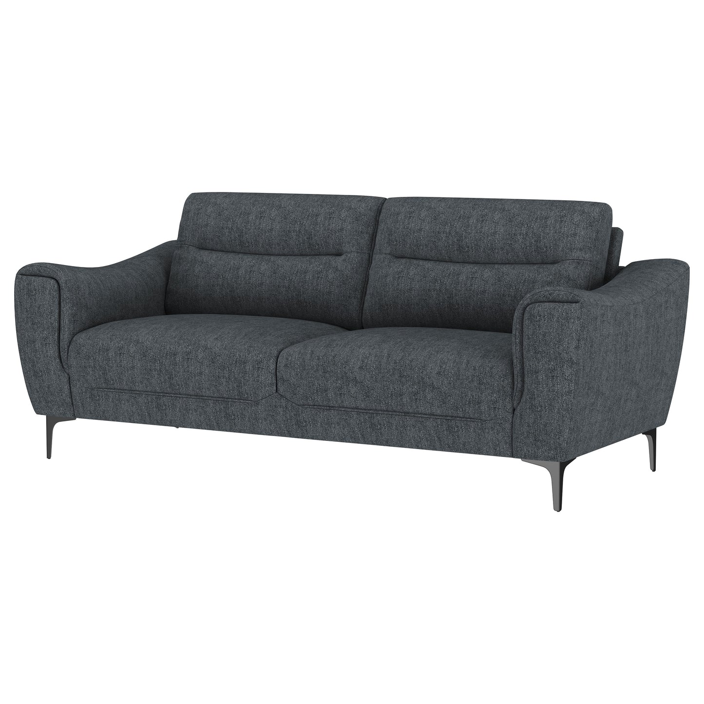 Nolan Upholstered Sloped Track Arm Sofa Charcoal