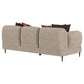 Jade Chenille Upholstered Sculpted Track Arm Sofa Latte