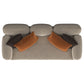 Jade Chenille Upholstered Sculpted Track Arm Sofa Latte