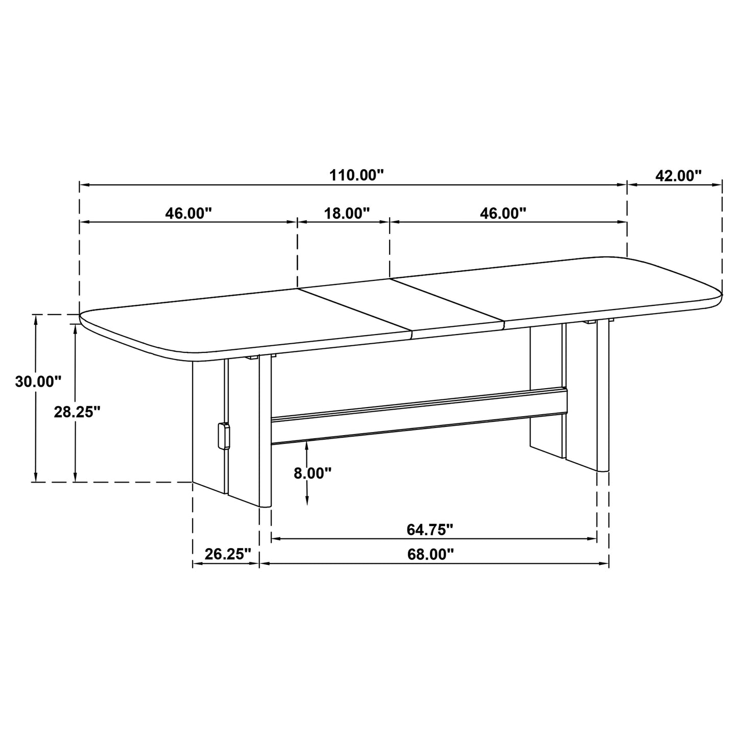 Kailani 110-inch Rectangular Wood Dining Table Beige Oak