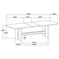 Kailani 110-inch Rectangular Wood Dining Table Beige Oak