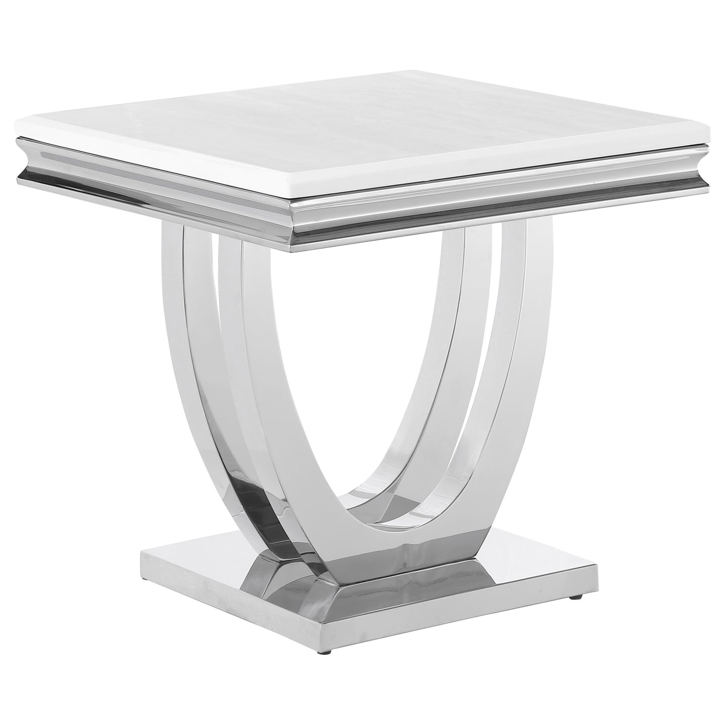 Kerwin 2-piece Rectangular Coffee and End Table Set Chrome