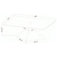 Jenny 2-piece Rectangular Coffee and End Table Set Chrome