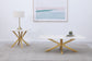 Visalia 2-piece Faux Marble Coffee and End Table Set White
