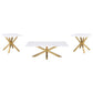 Visalia 3-piece Faux Marble Coffee and End Table Set White
