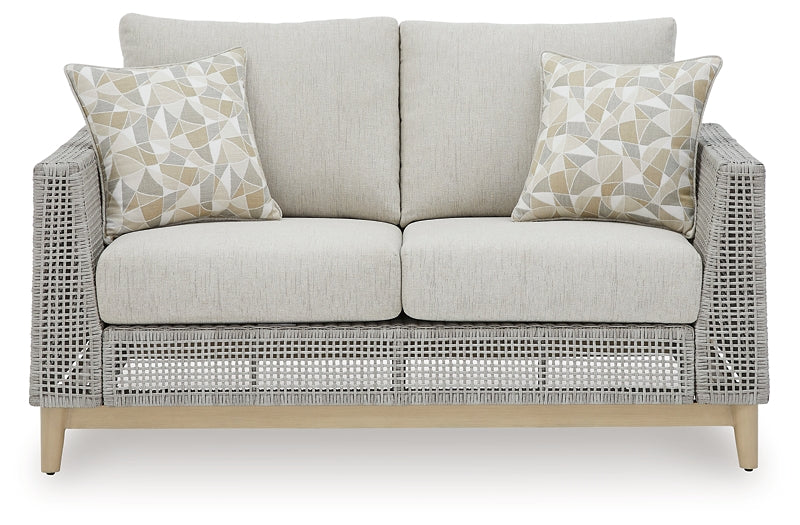 Seton Creek Outdoor Sofa and Loveseat with Coffee Table