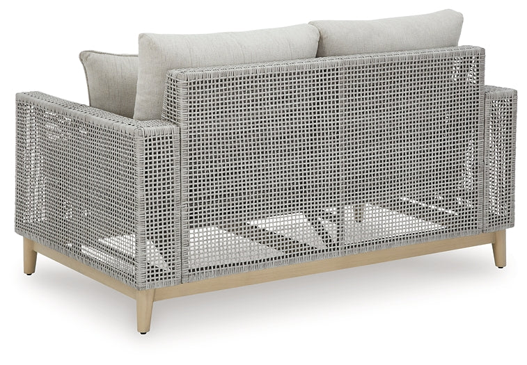 Seton Creek Outdoor Sofa and Loveseat with Coffee Table