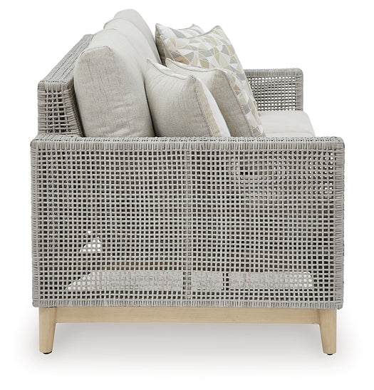 Seton Creek Outdoor Sofa and Loveseat with Coffee Table