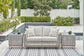 Seton Creek Outdoor Sofa and Loveseat with Coffee Table
