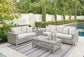 Seton Creek Outdoor Sofa and Loveseat with Coffee Table