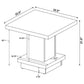 Reston 3-piece Square Coffee and End Table Set Cappuccino