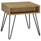 Fanning 3-piece Lift Top Coffee and End Table Set Golden Oak