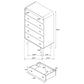 Robyn 5-piece California King Bedroom Set Light Ash