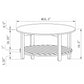 Fowler 2-piece Round Coffee and End Table Set Natural