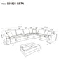 Atlantic 7-piece Upholstered Modular Sectional Sofa Blue