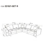 Atlantic 5-piece Upholstered Modular Sectional Sofa Blue