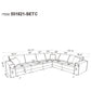 Atlantic 6-piece Upholstered Modular Sectional Sofa Blue